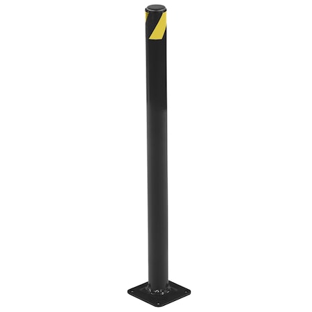 Vestil STEEL PIPE SAFETY BOLLARD 24"X1.75" BLK BOL-24-2-BK